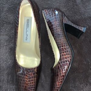 Bellini “snakeskin” pumps